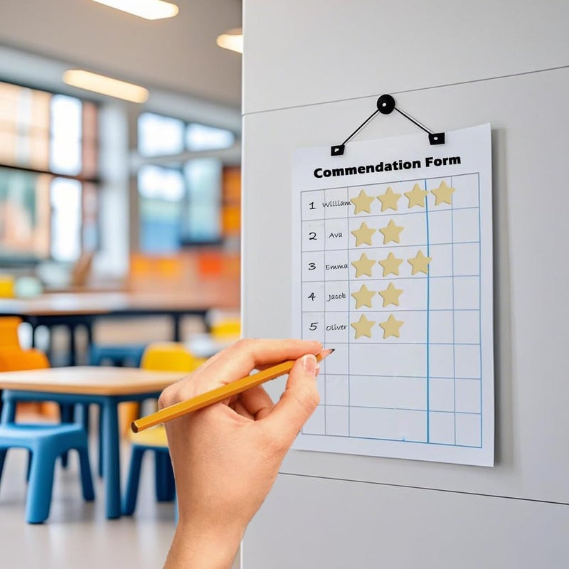 FINDAT Kraft Star Stickers 1 Inch Vinyl Kids Reward Sticker Adhesive Removable Waterproof Reusable Small Stars Labels for Children Student School Classroom Teacher Supplies 700 PCS - Image 4